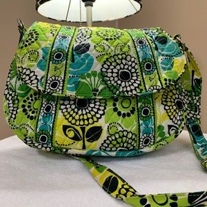 Vera Bradley Crossbody Saddle bag in Limes Up